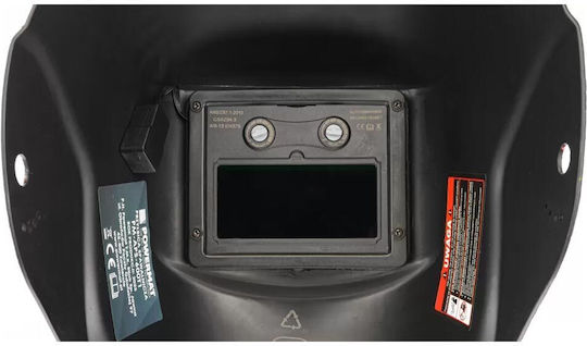 Powermat Welding Helmet Optical Field 9x9mm Black