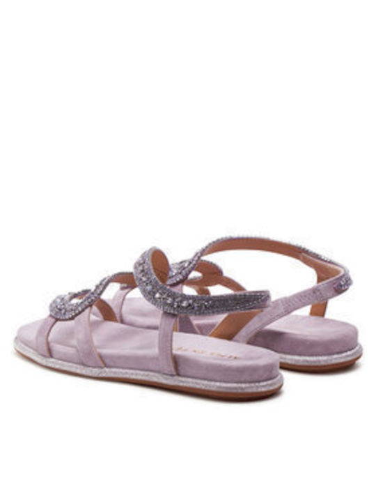 Alma en Pena Women's Flat Sandals in Purple Color