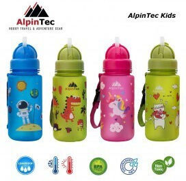 Kidslife Kids Water Bottle Dinosaur with Straw Green