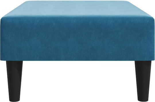 Samt Fußhocker Blau 77x55x31cm