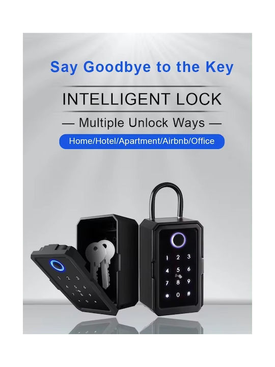 Smart Wall-mounted Combination Key Holder with Keyboard 7.2x5.2x12.2cm