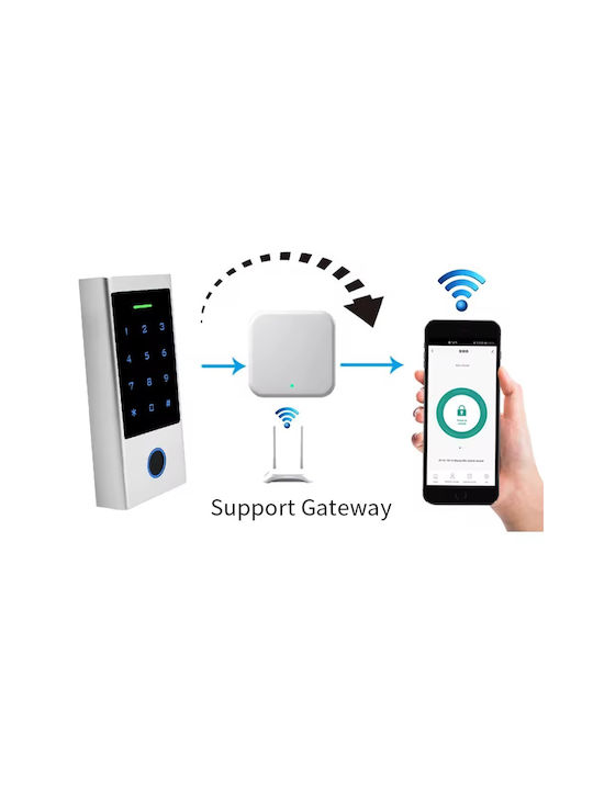 Smart Wall-mounted Combination Key Holder with Keyboard 7.2x5.2x12.2cm