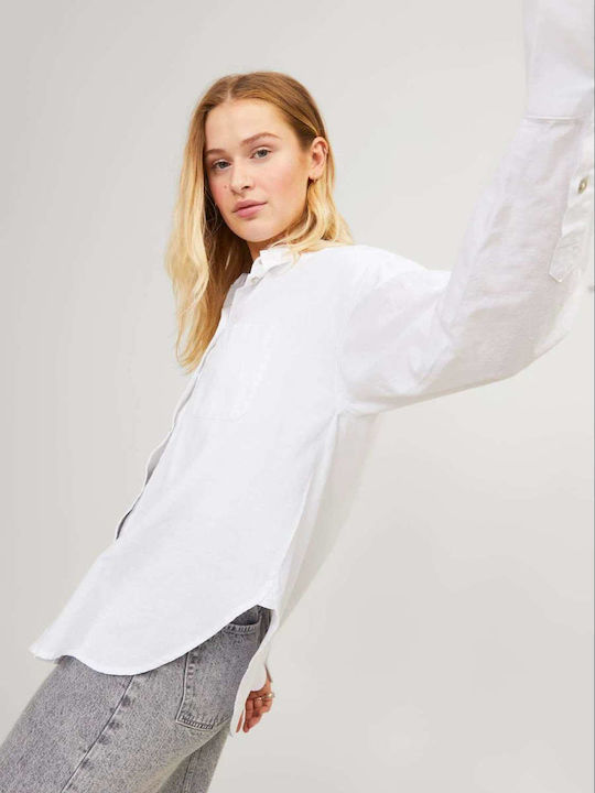 Jack & Jones Γυναικείο Πουκάμισο Λευκό Jack & Jones Γυναικείο Πουκάμισο Λευκό
