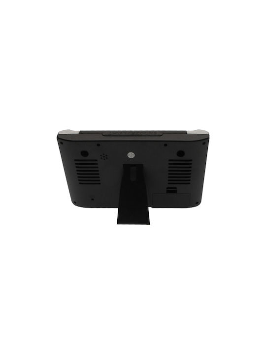 Tischuhr Digital LCD Kunststoff mit Wecker Silber DS-8690