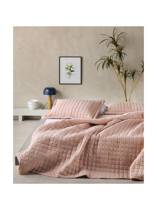 Kentia Vegas Pillowcase Oxford Quilted Peach 50x70cm.