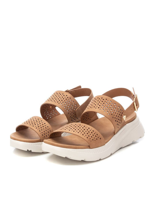 Women's Synthetic Leather Platform Shoes Brown