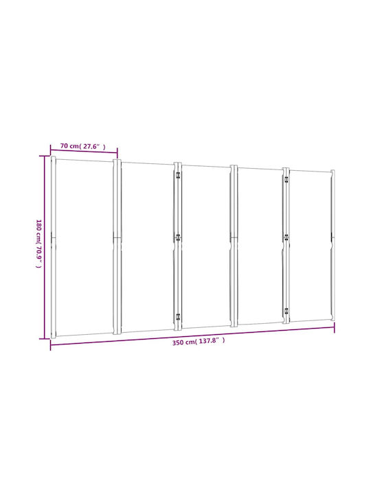 vidaXL Διακοσμητικό Παραβάν Ξύλινο 250x180cm
