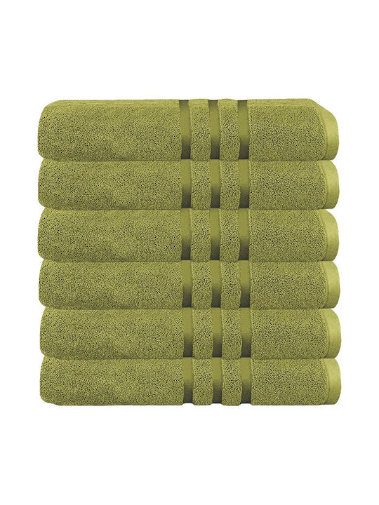 Quasar Quasar Badetücher Lime Grün 6 Stücke Gewicht 450 g/m²