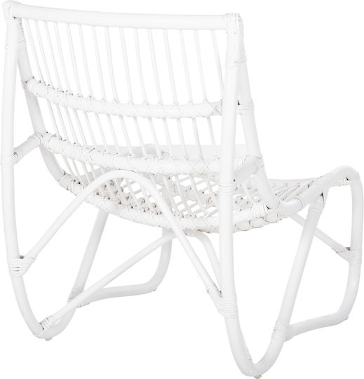 Πολυθρόνα Εξωτερικού Χώρου Rattan Grinn Λευκό 44x65x79.5εκ.