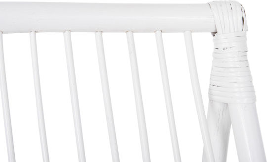 Πολυθρόνα Εξωτερικού Χώρου Rattan Grinn Λευκό 44x65x79.5εκ.