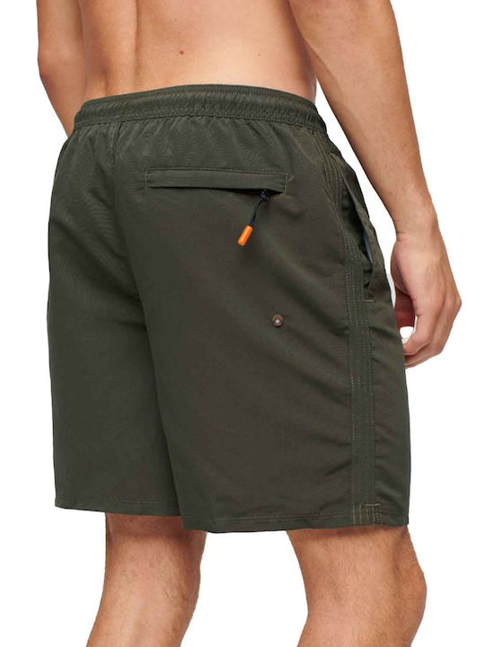 M D2 Men's Swimwear Shorts Green with Patterns
