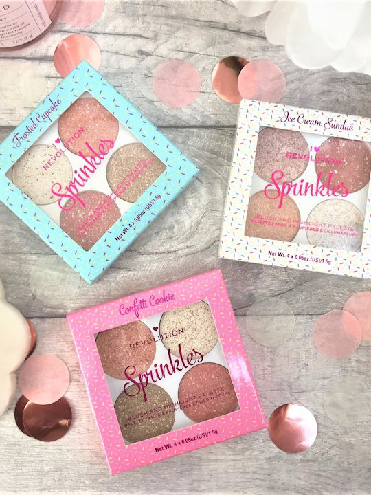 Revolution Beauty Sprinkles Make-up-Palette für das Gesicht Frosted Cupcake 6g