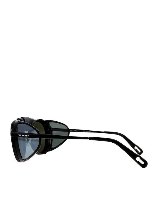 Glacier Men's Sunglasses with Black Plastic Frame and Black Polarized Lens