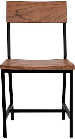 Καρέκλα Τραπεζαρίας Μεταλλική Μπεζ 45.5x43.5x85.5εκ.