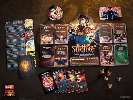Board Game Marvel Dice Throne: Black Widow v. Doctor Strange for 2 Players 8+ Years Old DT011-753 (EN) USAopoly