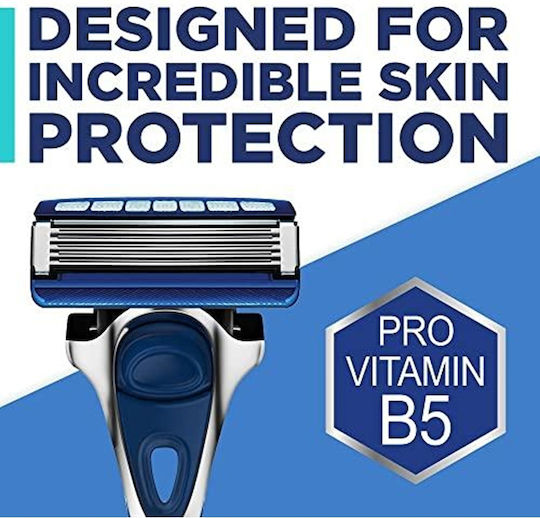 Wilkinson Sword Razor cu Cap de schimb 5 lame și bandă lubrifiantă pentru piele sensibilă