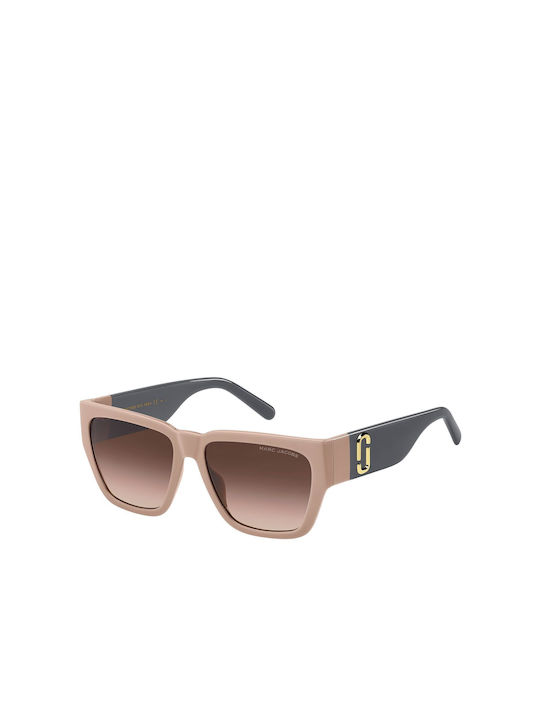 Marc Jacobs Women's Sunglasses with Beige Plastic Frame and Brown Gradient Lens MJ 646/S 690HA