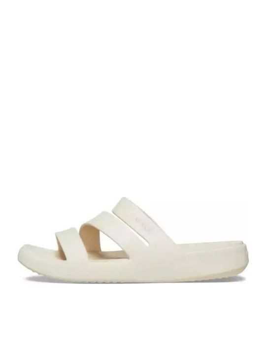 Strappy Women's Flip Flops Beige