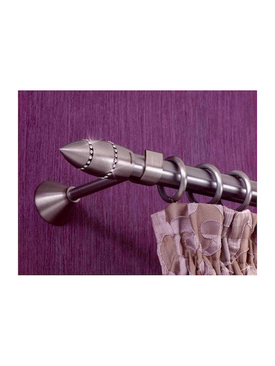 Vorhangstange Space Strass Φ25 Inox By Aslanis Abmessungen (300cm), Eigenschaften (mit Griff (doppelt))
