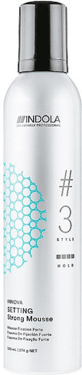 Indola Setting Strong Mousse 3 Αφροί Μαλλιών Για Όγκο 300ml