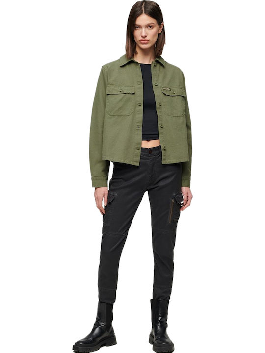 Damen Khaki Overshirt