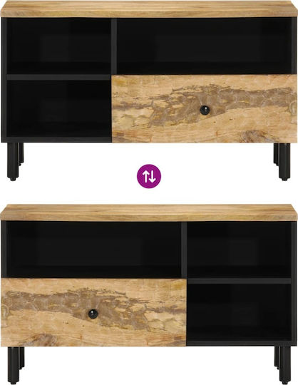 TV-Ständer aus Massivholz Braune M80xT33xH46cm