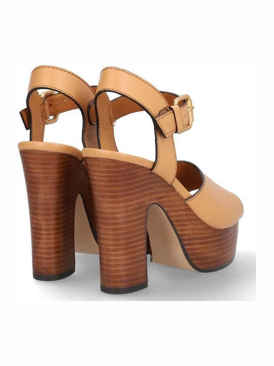 Leder Sandalen Braun