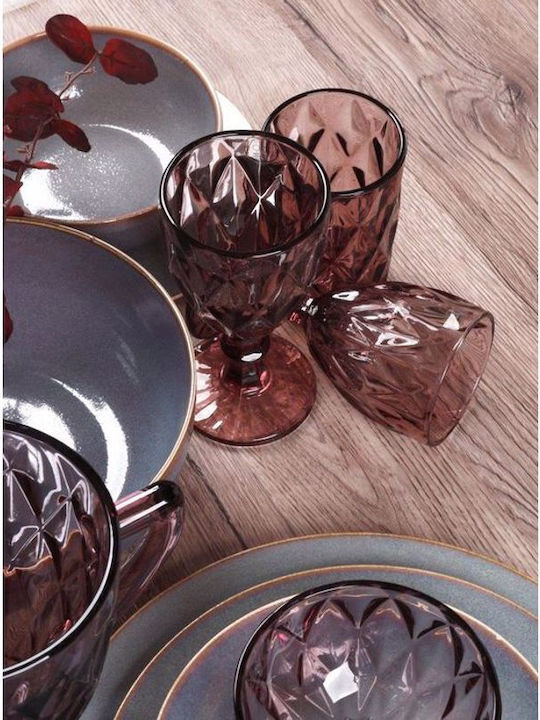 Cryspo Trio Plate Shallow made of Porcelain Blue with Diameter 27cm 6pcs