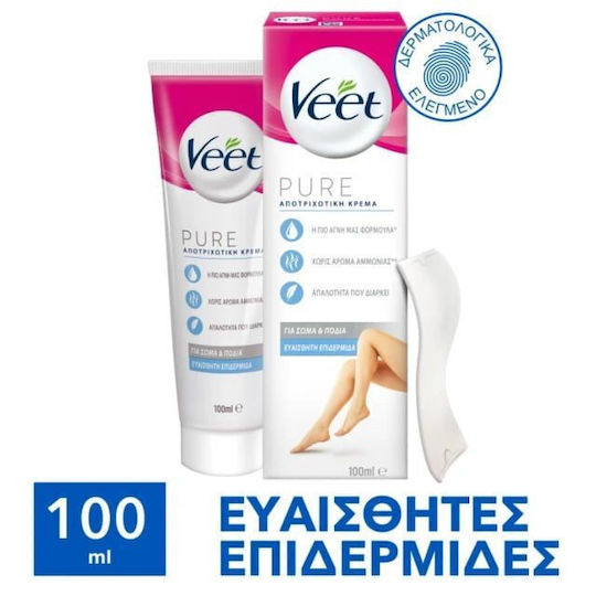 Veet Silky Fresh Комплект за Депилация за Крака 100ml