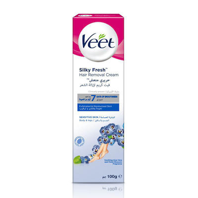 Veet Silky Fresh Creme zur Haarentfernung Körper mit Aloe Vera 100ml