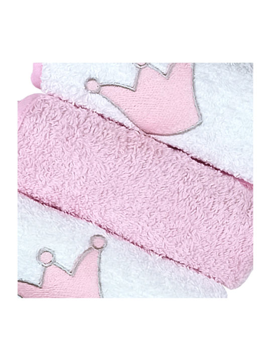 Baby Star Princess Schultertücher Rosa 30x30cm. 3Stück