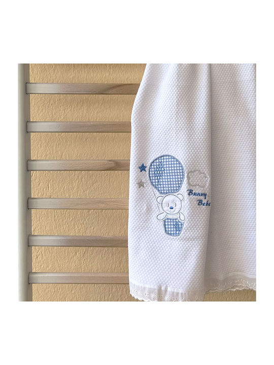 Bunny Bebe Πάνα Αγκαλιάς Σιελ 76x90εκ.