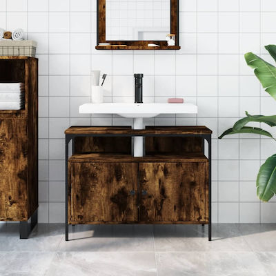 vidaXL Bench without sink L60xW30xH60cm Smoky Oak