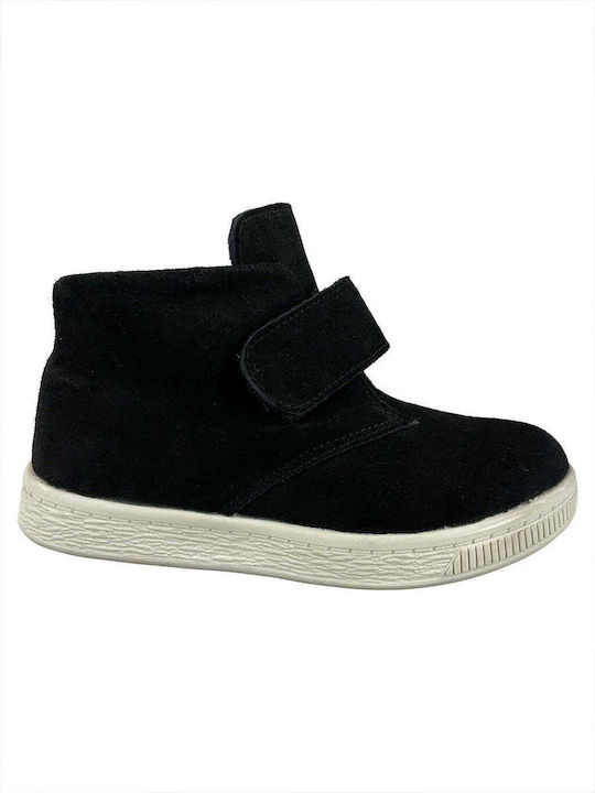 Ustyle Kids Boots with Hoop & Loop Closure Black