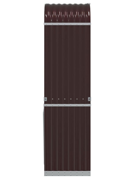 vidaXL Inox Ράφι Αποθήκευσης Ξύλων 40x45x170cm Καφέ