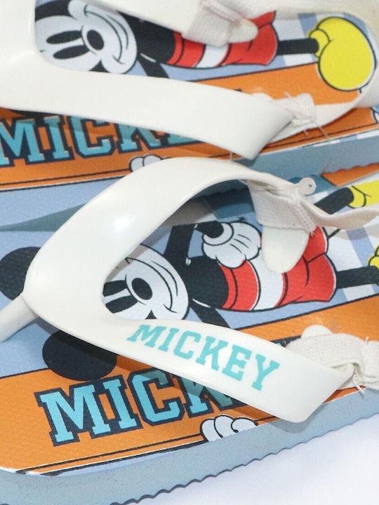 Disney Șlapi pentru copii Flip Flops Mickey Albe