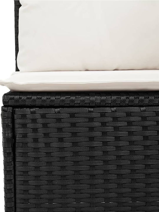 Outdoor Sofa Rattan with Cushions 55x55x69cm