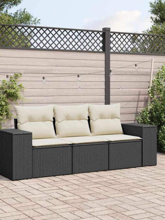 Outdoor Sofa Rattan with Cushions 55x55x69cm