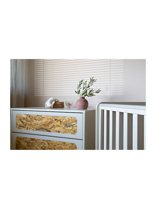 Atria Baby Kommode mit 3 Schubladen Braun 100x55x90cm