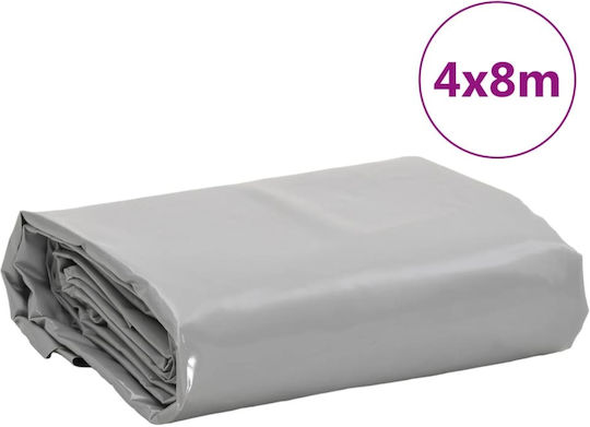 vidaXL Waterproof Tarpaulin 600gr/m² 8x4m. Heavy Duty Gray