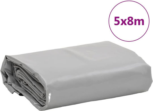 vidaXL Waterproof Tarpaulin 600gr/m² 8x5m. Heavy Duty Gray