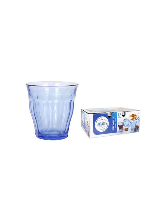 Duralex Picardie Glas aus Kristall in Blau Farbe 250ml