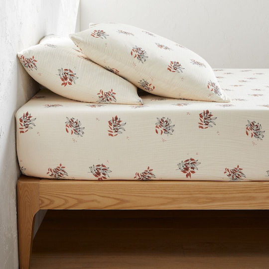 La Redoute Interieurs Cearșaf Single cu Elastic 90x190+30cm. Bej