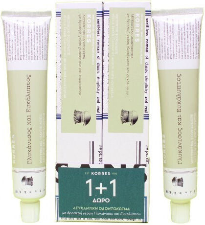 Korres Whitening Toothpaste Anise & Eucalyptus 2x75ml