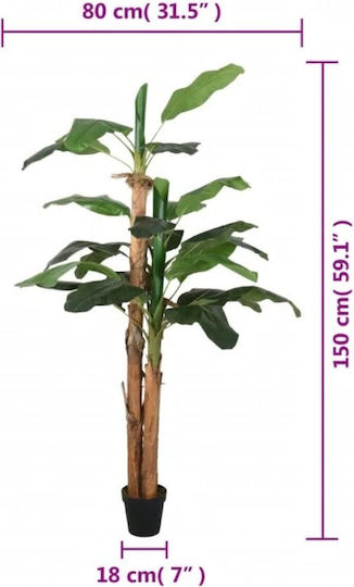 Künstlicher Baum für den Außenbereich Musa Grün 150cm vidaXL