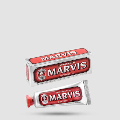 Marvis Cinnamon Mint Toothpaste Fluoride Free for Whitening , Plaque & Cavities Cinnamon Mint 25ml