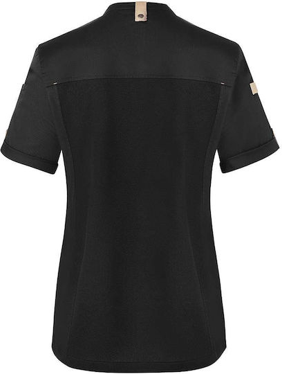 Karlowsky Coat Chef 100% Cotton made Female Black with Short Sleeve