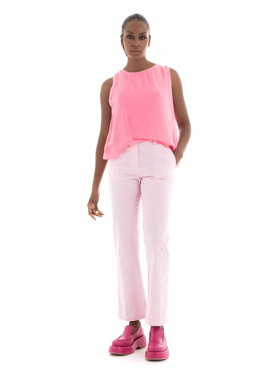 WhiteSand Ava Striped Pants - Pink Παντελόνια (Γυναικείο Ρόζ - SD02-359-215)