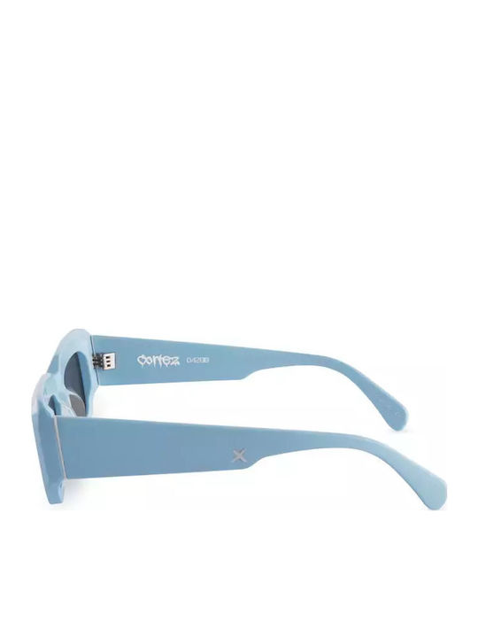 Oscar & Frank Cortez Baby Women's Sunglasses with Blue Plastic Frame and Gray Lens
