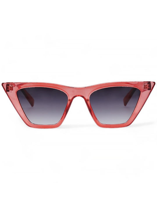 Optosquad Women's Sunglasses with Red Plastic Frame and Gray Gradient Lens 7010-1